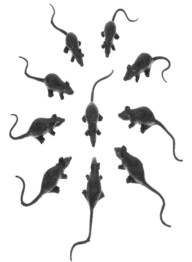 أموسفون مجموعة أموسفن المكونة من 10 قطع من أدوات تزيين حفلات الهالوين المخيفة على شكل فأر، ألعاب جرذان، زينة مخيفة، لوازم حفلات للبيت المسكون أو البار - Image 1